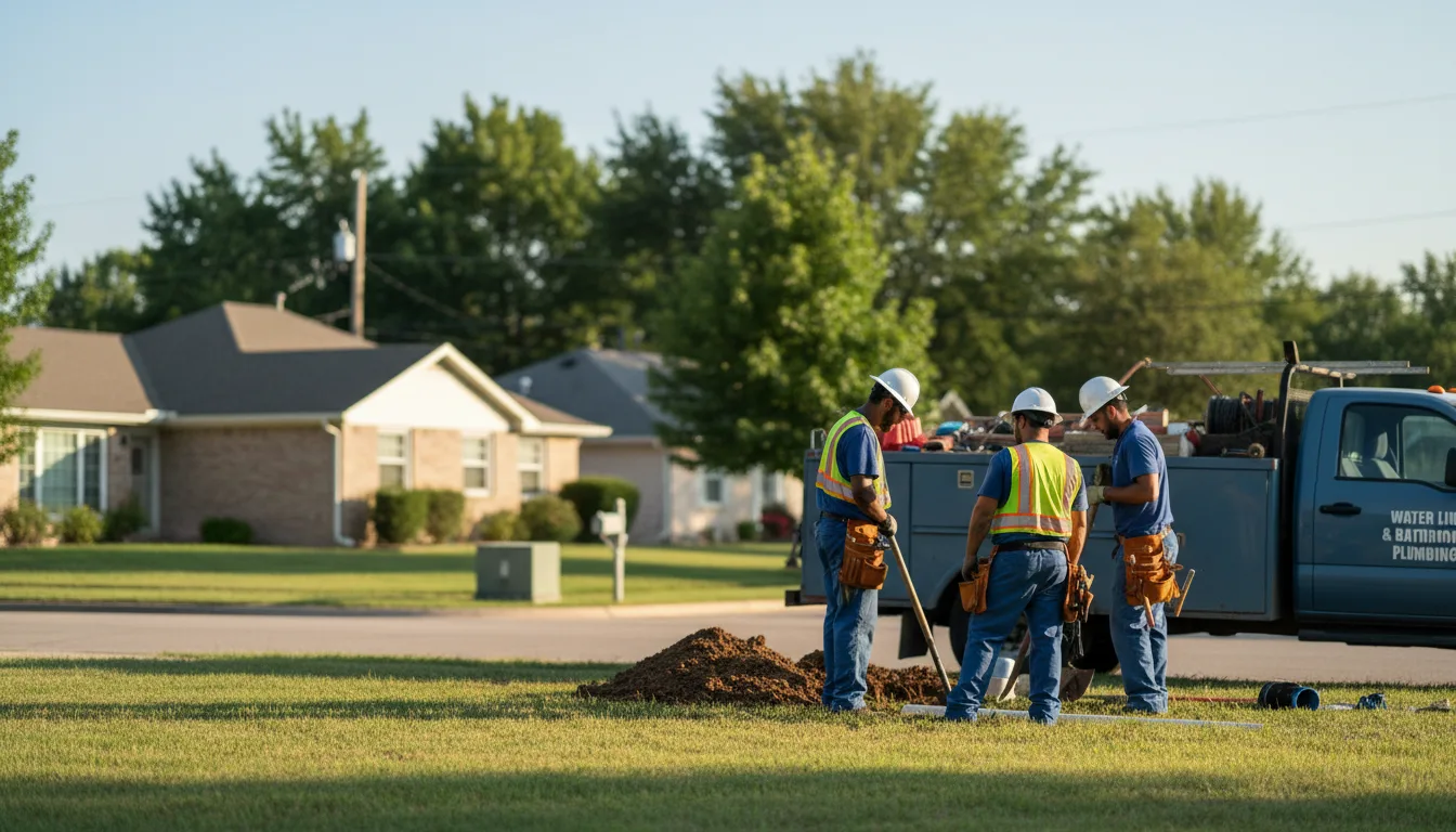 Residential water line and bathroom plumbing service in Delaware, OH